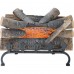 Pleasant Hearth Natural Wood Electric Crackle Log with Grate Front  20 in. L - B00NDL0KBC